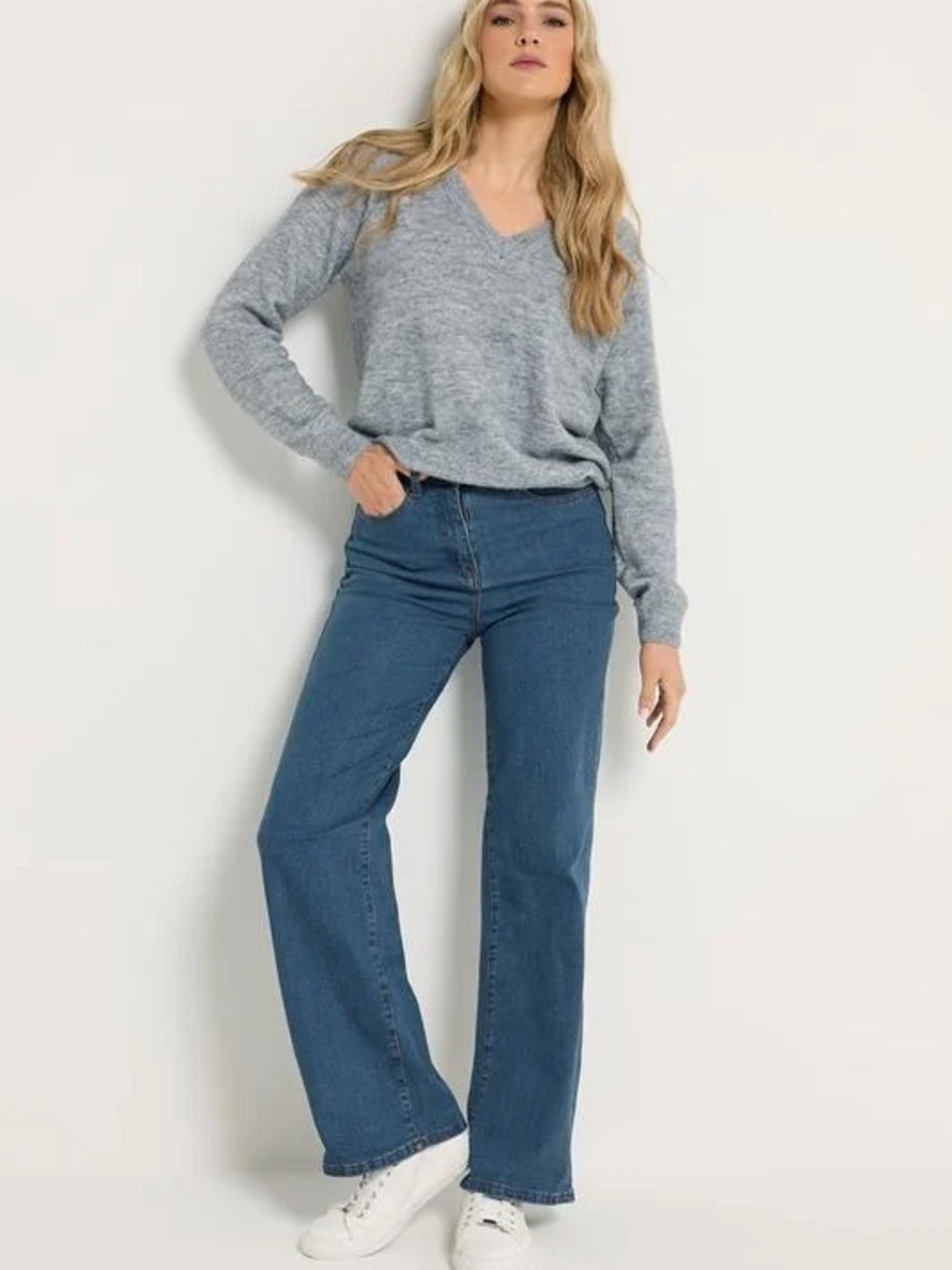 long tall sally Wide Leg Jeans in Denim Blue